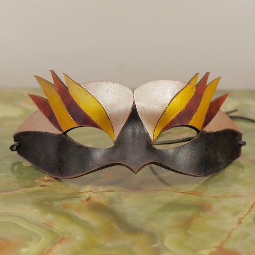 Maschera carnevale cuoio - carnevale,