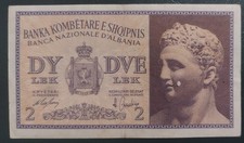 2 LEK Regno D'Italia e Albania