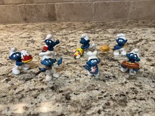 Lotto di 47 figurine puffo