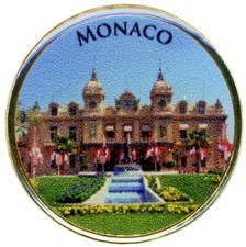 Moneta da 2 € a colori BTN, paesi UE, Monaco Casino -RARA-, 2014, finitura oro, cf.