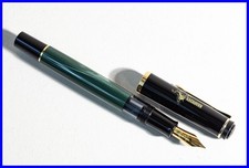 Pelikan M 200 Expo 2000 Riempitore Del Pistone IN Verde Marmorizzati & Nero Con