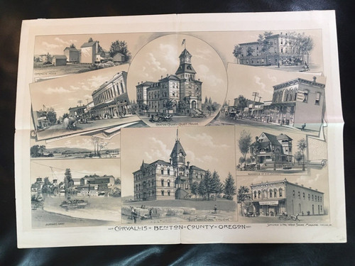 Large 1880s lithograph - 1880s, of