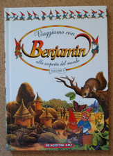 LIBRO VIAGGIAMO CON BENJAMIN VOL.9 1988 Rilegato Illustrato DeAgostini Gnomi.