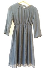 Abito grigio boho tunica mini abito taglia 34/36 elegante 