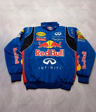 Unisex Adult Red Bull Jacket Ebroidered Cotton Padded F 1 Racing Infiniti Blue