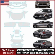Per Honda Civic Berlina 2019-2021 Pellicola Protezione Vernice TPU PPF Kit Pretaglio