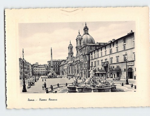 Cartolina piazza navona - cartolina, roma