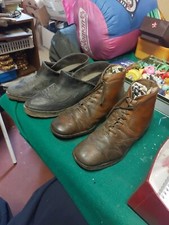 Zoccoli Legno Pelle e Stivali bimbo antichi