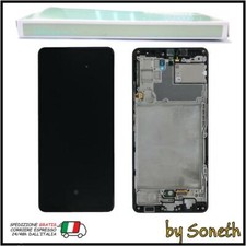 TOUCH SCREEN LCD DISPLAY CON FRAME PER SAMSUNG A42 SM-A426B/DS NERO ORIGINALE