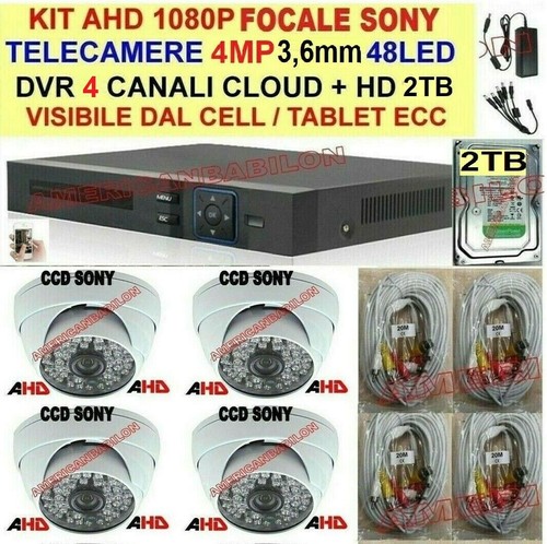 Kit 1080p videosorveglianza - 1080p,