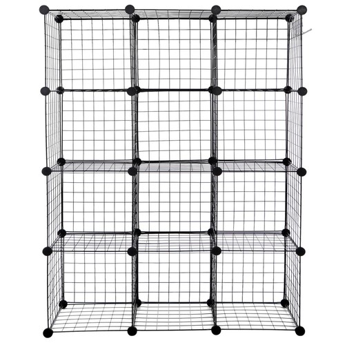 Black metal storage shelves - black,