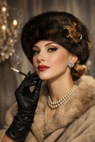 Cappello visone vintage vero