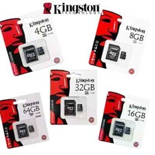 KINGSTON MICRO SD 2 8 16 32 64 128 GB MICROSD SCHEDA DI MEMORIA MEMORY CARD TF