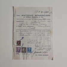 1940 Cav. Antonio Sparaciari Legnami Eternit Cementi Jesi Fattura C01544