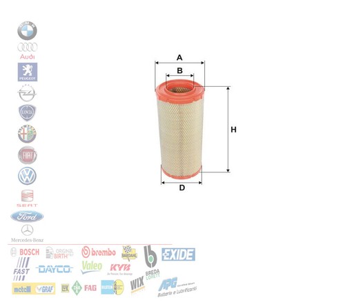 Filtro aria per iveco - per, daily