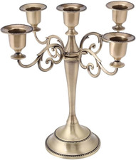 Candelabro Candelabro in Metallo, 2 Colori 5 Bracci Portacandele in Lega Stile E