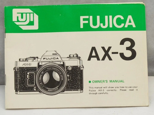 Fujica owner s manual - fujica, owner's