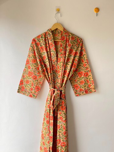Accappatoio kimono floreale