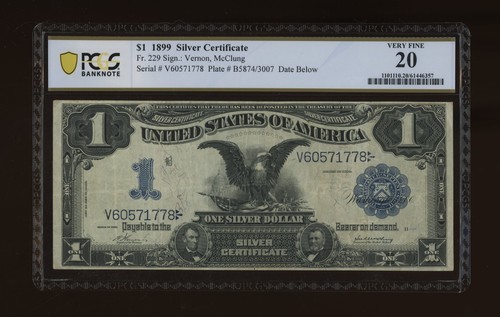 Dbr 1899 argento cert - dbr, $1