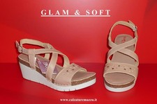 Sandali in Pelle con zeppa "