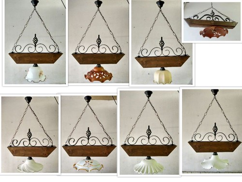 Lampadario rustico ferro - lampadario,