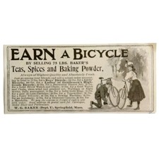 Baker Teas Spezie Guadagna Una Bicicletta 1897 Pubblicità Bici Vittoriane ADBN1A1