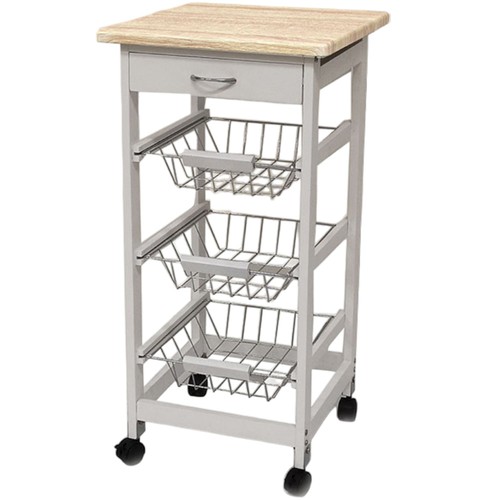 Carrello frutta verdura bianco - verdura,
