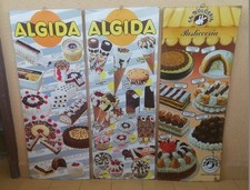 tabelle gelati Algida 1984 La Dolceria 3 insegne latta prezzi lire epoca gelato