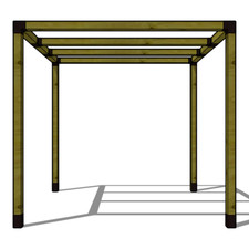 Pergola moderna 2,58x2,58m in