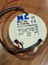 ALIMENTATORE ELETTRONICO CORRENTE MARINOCRISTAL-HOMEGA 40012(350mA)-46932(700mA)