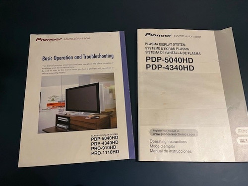 Pioneer plasma manuale - tv,