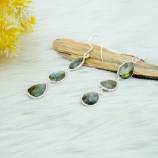 Orecchini in labradorite