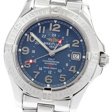 Orologio Uomo Automatico BREITLING Colt A32350 GMT Quadrante Blu_903694