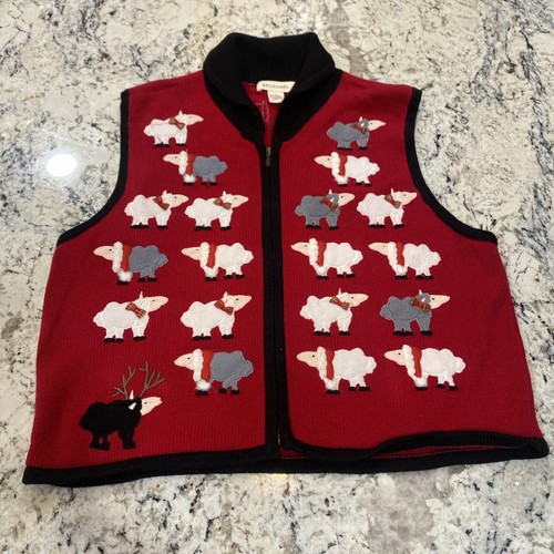 Cardigan maglione pecora rosso
