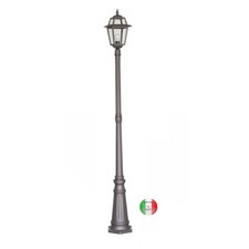 Lampione  classico da giardino H223cm in alluminio Roma Made in Italy