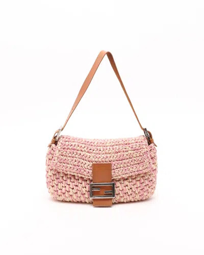 Fendi rosa uncinetto rafia