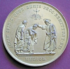 MEDAGLIA GIUBILEO SACERDOTALE 1850 REGNO LOMBARDO VENETO DIOCESI MILANO SEREGNI