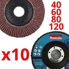 KIT 10 PZ DISCO ABRASIVO LAMELLARE PER SMERIGLIATRICE 115mm GRANA 40/60/80/120