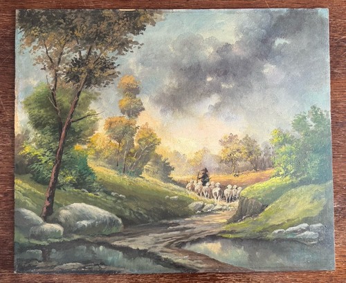 Quadro olio tavola - olio,