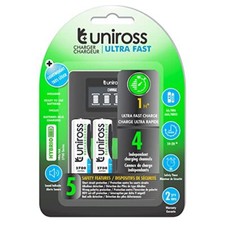 Uniross Caricabatterie Ultra Fast AA/HR6 - AAA/HR03 + 4 Batterie (R1A)