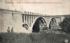 Ancona Fabriano Ponte in Cemento armato presso Stazione Ferr F. piccolo  spedita