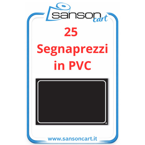 Segnaprezzi pvc nero - 25,