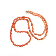 Antique 9ct Gold Coral Bead