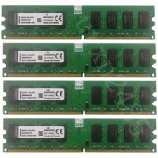 8 GB (4x 2G) / 1G PC2-5300 DDR2-667 NON ECC Desktop Intel PC RAM per Kingston LOTTO