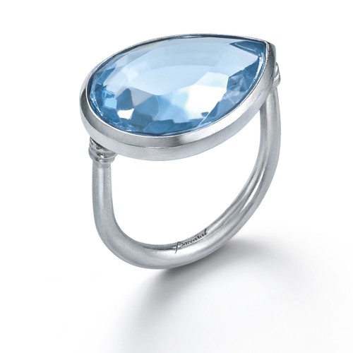 Anello cristallo azzurro