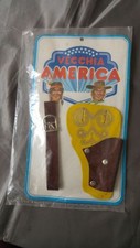 Fondina Vecchia America pistola giocattolo cowboy indiani western vintage '70 mr