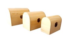 3 Scatole In Legno Bauletto