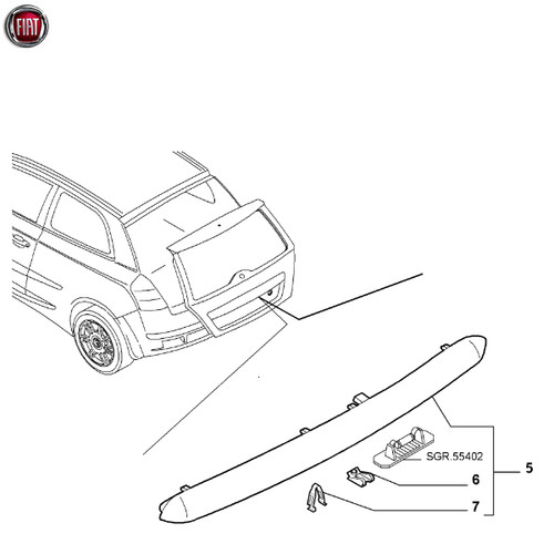 Maniglia portellone fiat stilo - maniglia,