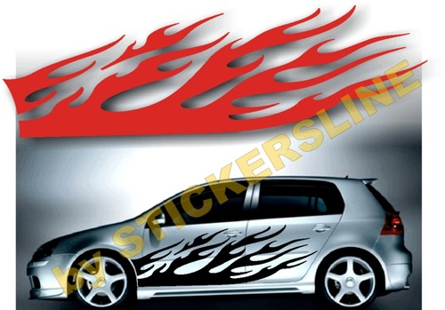 Adesivi fiamme auto fiancate