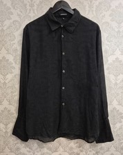 Camicia barocca jacquard nera